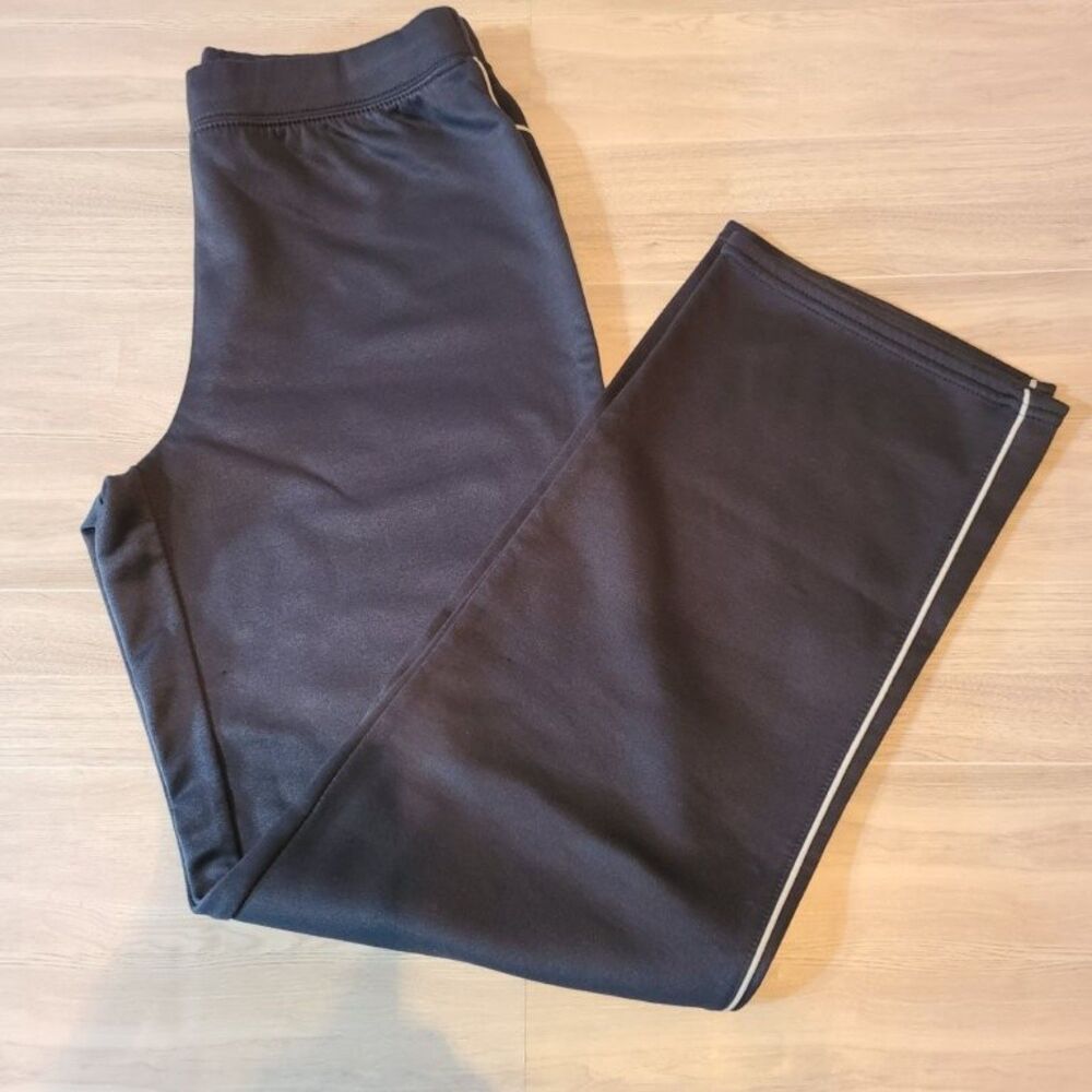 Athletic Works Womens Small Gray Jogger Sweatpants Side Stripe Athleisure Pants